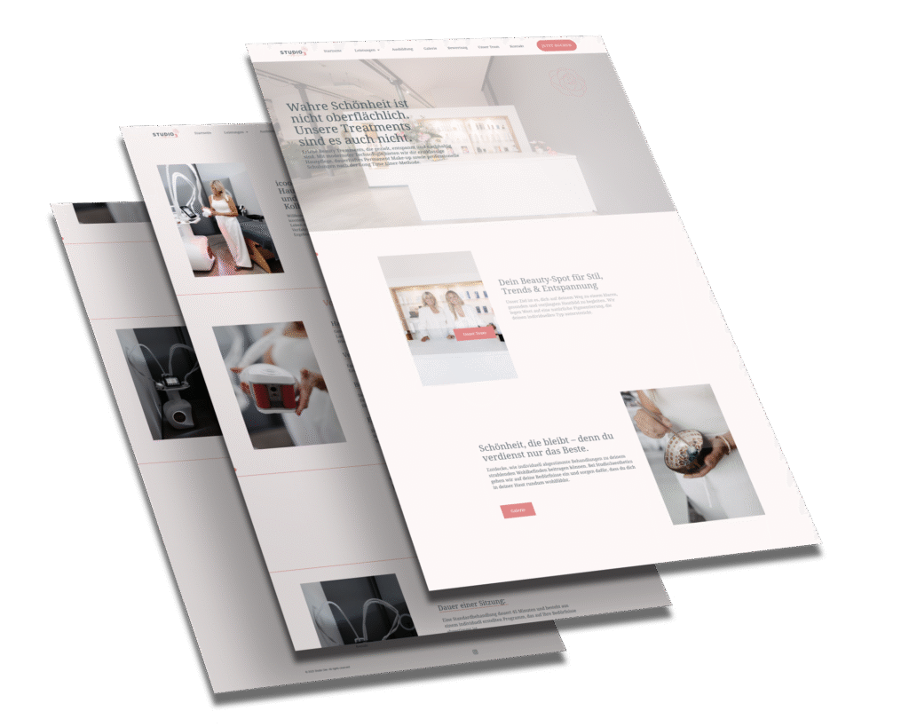 Mockup der von Benny's Grafikstudio erstellten Website für Studio 3ae, entwickelt von Ihrer Webdesign Agentur in der Ortenau.