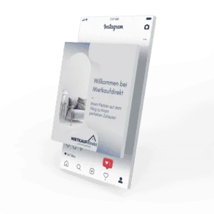 Mockup des von Benny's Grafikstudio erstellten Social Media Post für Mietkauf direkt, entwickelt von Ihrer Social Media Agentur in der Ortenau.