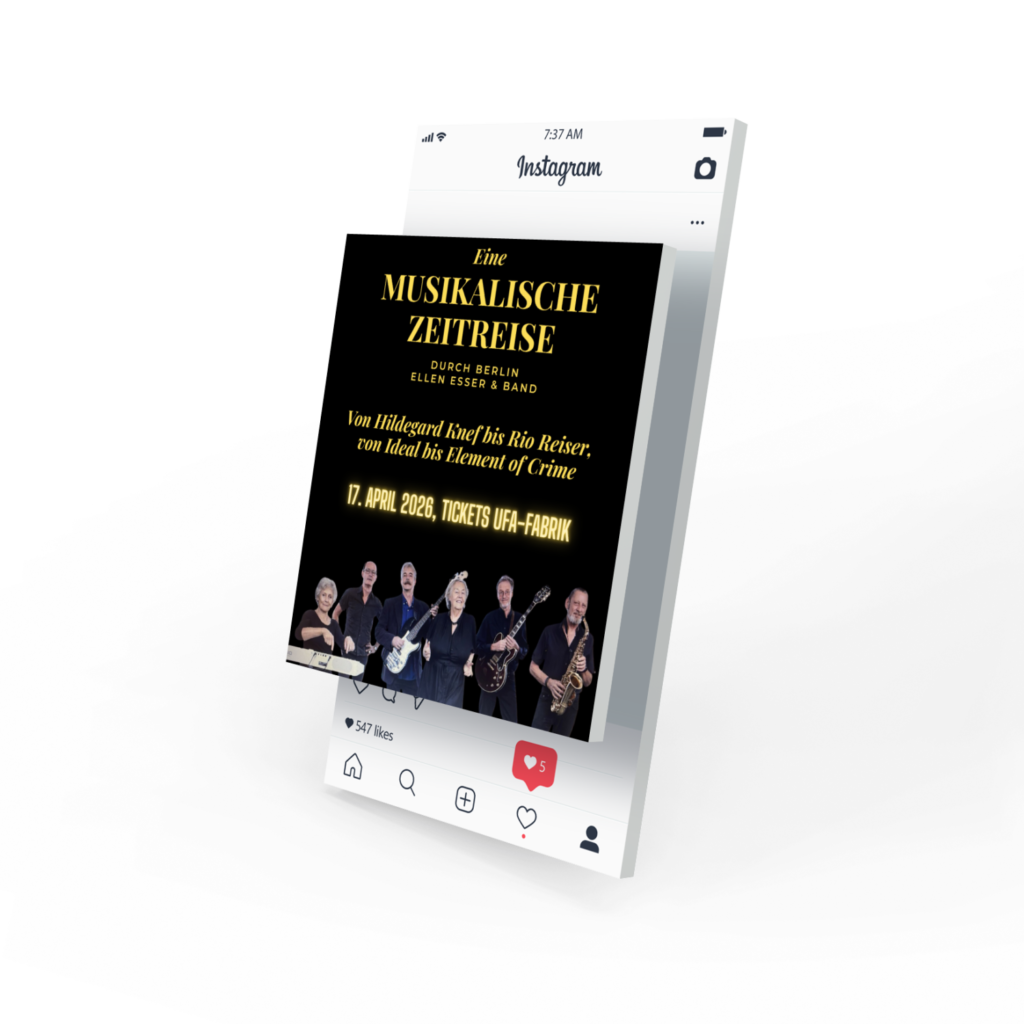Mockup des von Benny's Grafikstudio erstellten Social Media Post für Ellen Esser, entwickelt von Ihrer Social Media Agentur in der Ortenau.