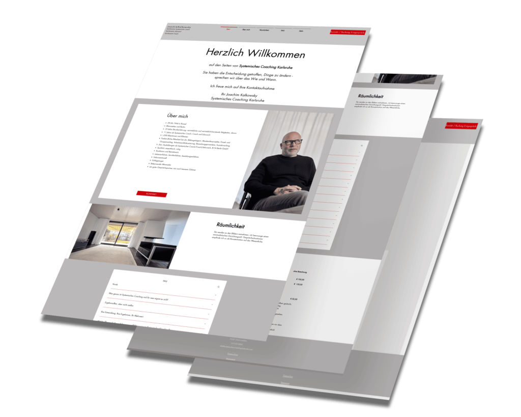Mockup der von Benny's Grafikstudio erstellten Website für Joachim Kalkowsky, entwickelt von Ihrer Webdesign Agentur in der Ortenau.