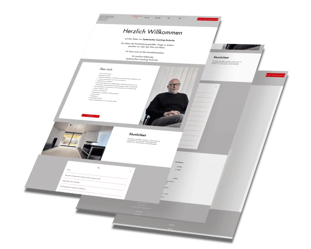 Mockup der von Benny's Grafikstudio erstellten Website für Joachim Kalkowsky, entwickelt von Ihrer Webdesign Agentur in der Ortenau.