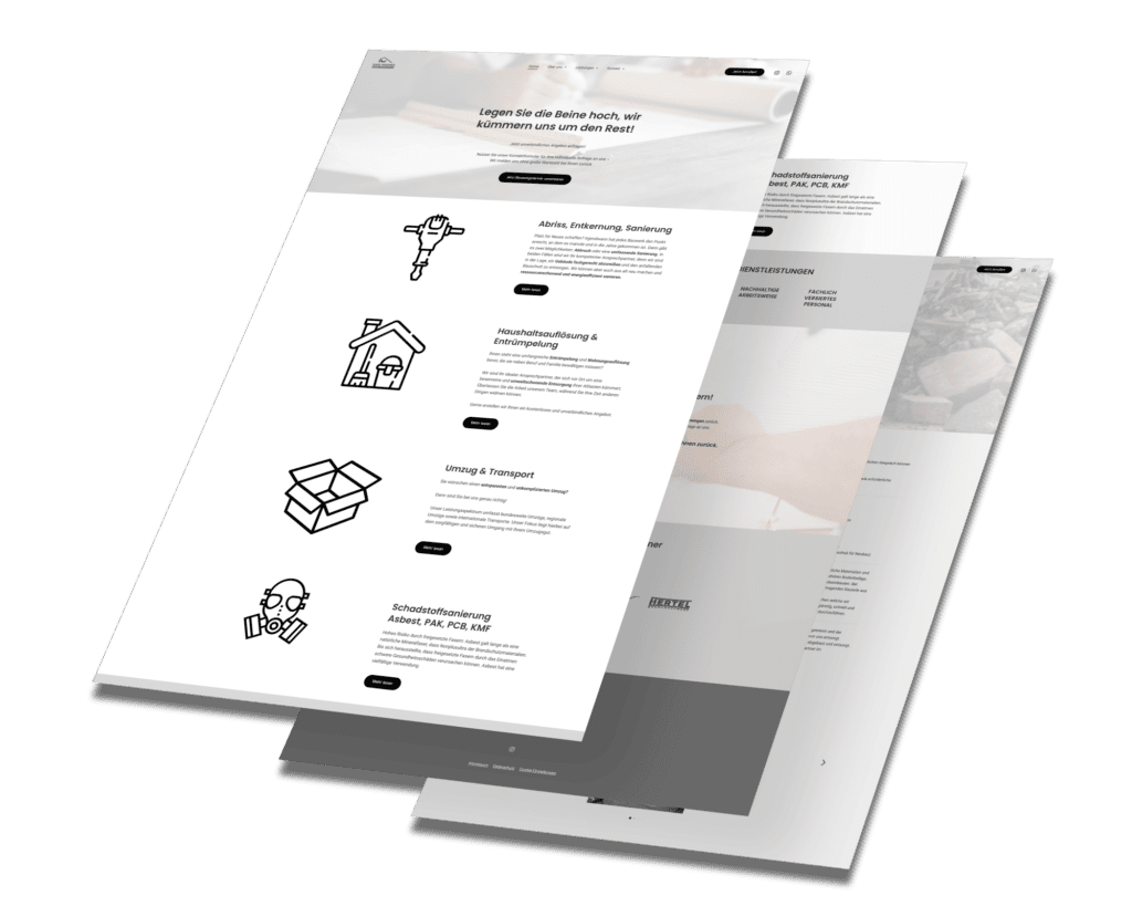Mockup der von Benny's Grafikstudio erstellten Website für Karl Wagner Dienstleistungen, entwickelt von Ihrer Webdesign Agentur in der Ortenau.