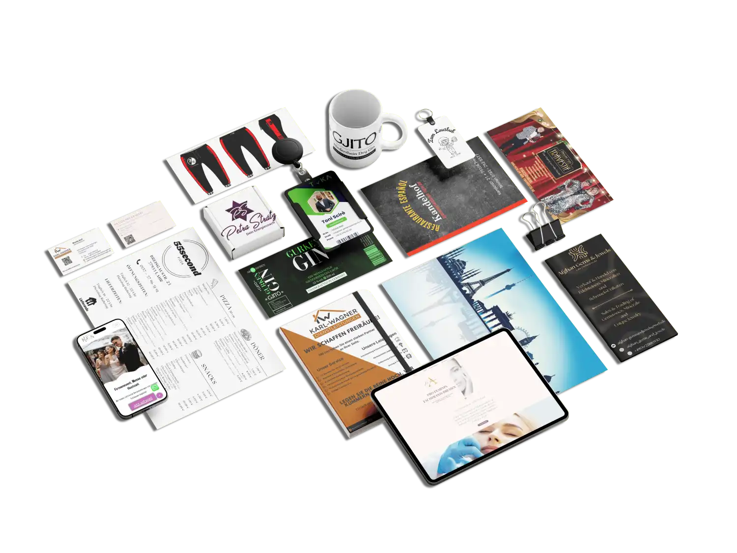 Design Agentur Ortenau | Benny´s Grafikstudio - Mockup verschiedener Websites, die wir bei Benny´s Grafikstudio erstellt haben.
