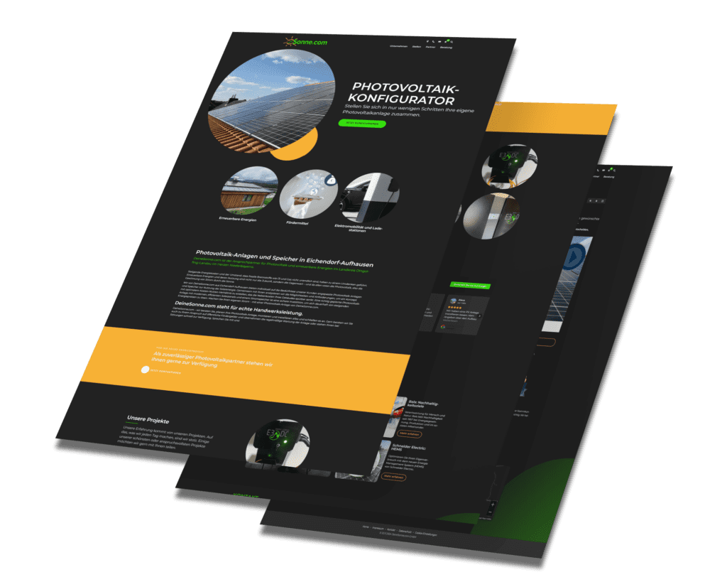 Mockup des von Benny's Grafikstudio erstellten Onlineshops für Deine Sonne, entwickelt von Ihrer Onlineshop Agentur in der Ortenau.