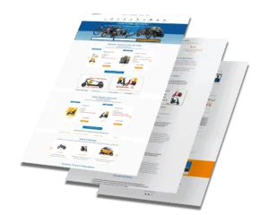 Mockup des von Benny's Grafikstudio erstellten Onlineshops für E-Roller, entwickelt von Ihrer Onlineshop Agentur in der Ortenau.