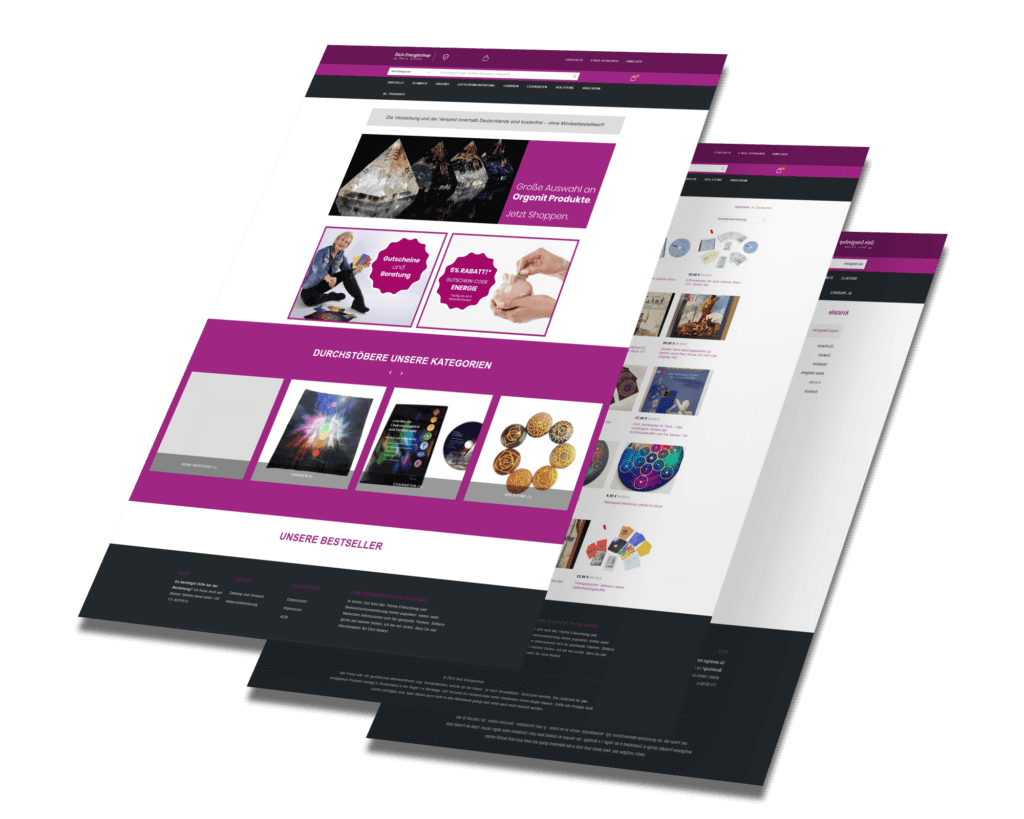 Mockup des von Benny's Grafikstudio erstellten Onlineshops für Petra Strätz, entwickelt von Ihrer Webdesign Agentur in der Ortenau.