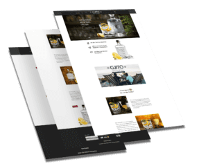 Mockup des von Benny's Grafikstudio erstellten Onlineshops für Gjito Niederrhein Dry Gin, entwickelt von Ihrer Onlineshop Agentur in der Ortenau.
