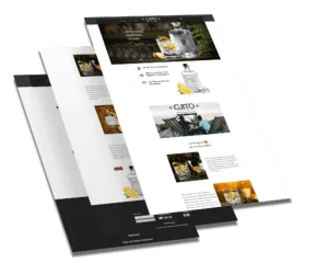 Mockup des von Benny's Grafikstudio erstellten Onlineshops für Gjito Niederrhein Dry Gin, entwickelt von Ihrer Onlineshop Agentur in der Ortenau.