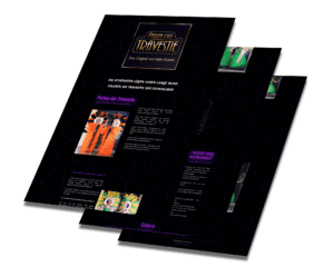 Mockup der von Benny's Grafikstudio erstellten Website für die Perlen der Travestie, entwickelt von Ihrer Webdesign Agentur in der Ortenau.
