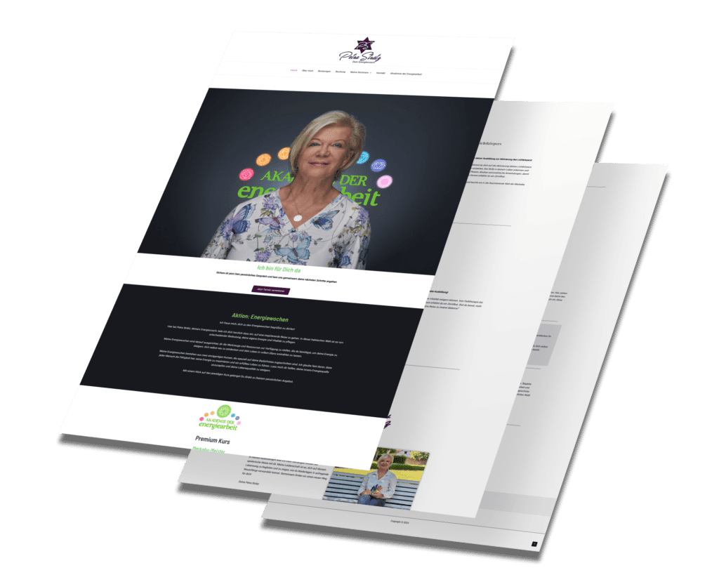 Mockup der von Benny's Grafikstudio erstellten Website für Petra Strätz, entwickelt von Ihrer Webdesign Agentur in der Ortenau.