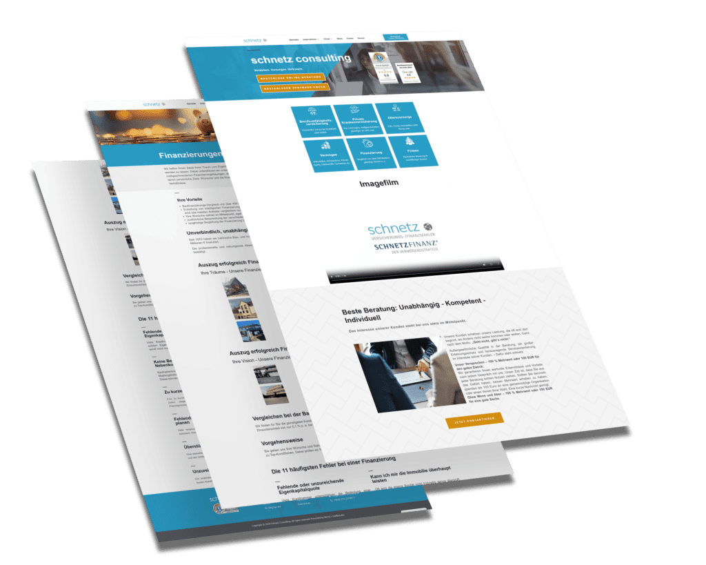Mockup der von Benny's Grafikstudio erstellten Website für Schnetz Consulting, entwickelt von Ihrer Webdesign Agentur in der Ortenau.