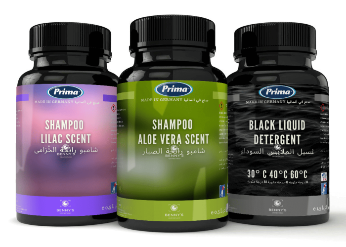 Mockup mehrerer Produktetiketten für Anvertex Products GmbH, gestaltet von Benny's Grafikstudio, Ihrer Grafikdesign Agentur in der Ortenau.